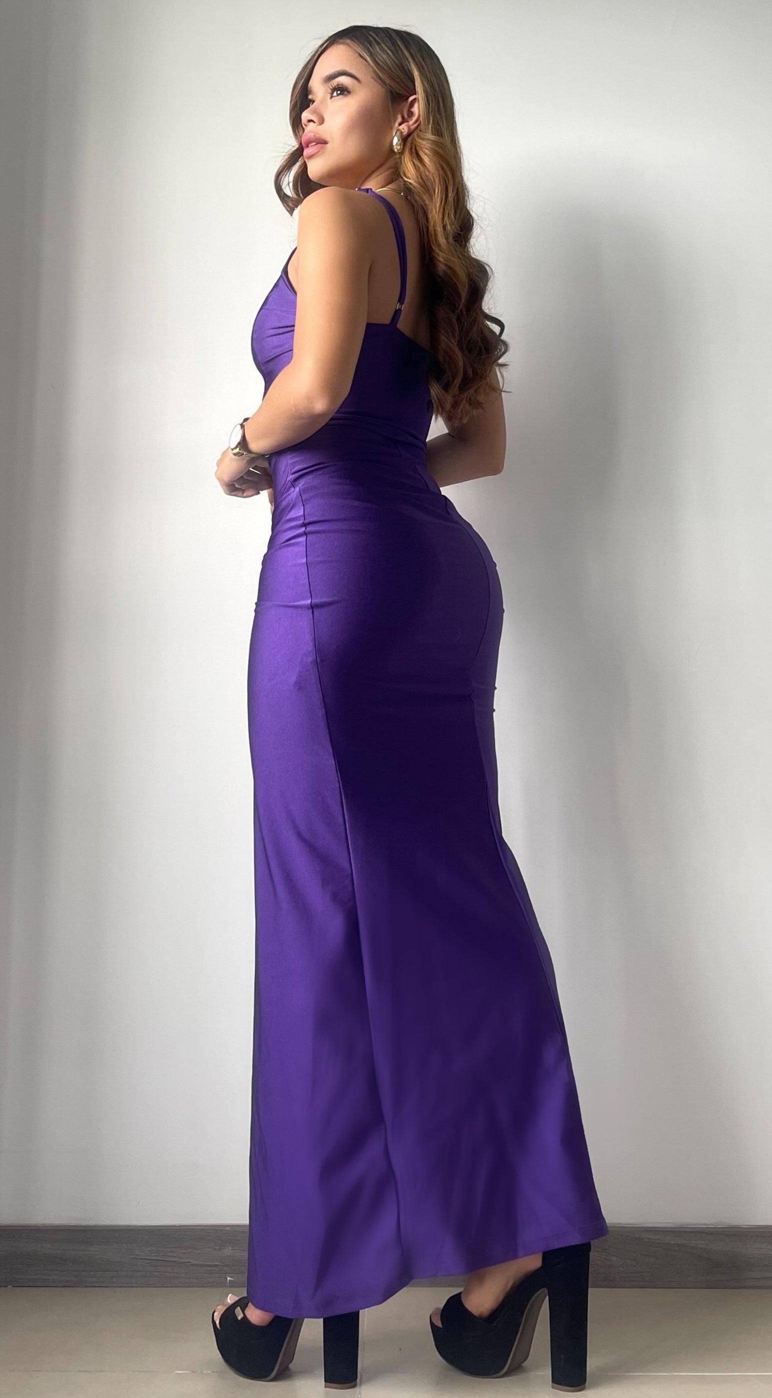 Vestido Tiras Runche Lateral Amarrar