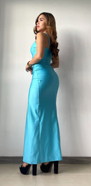 Vestido Tiras Runche Lateral Amarrar