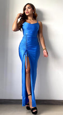 Vestido Tiras Runche Lateral Amarrar