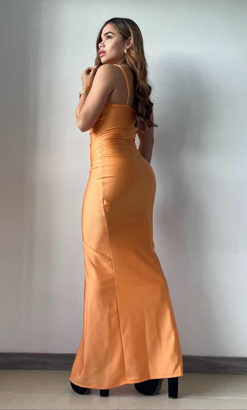 Vestido Tiras Runche Lateral Amarrar