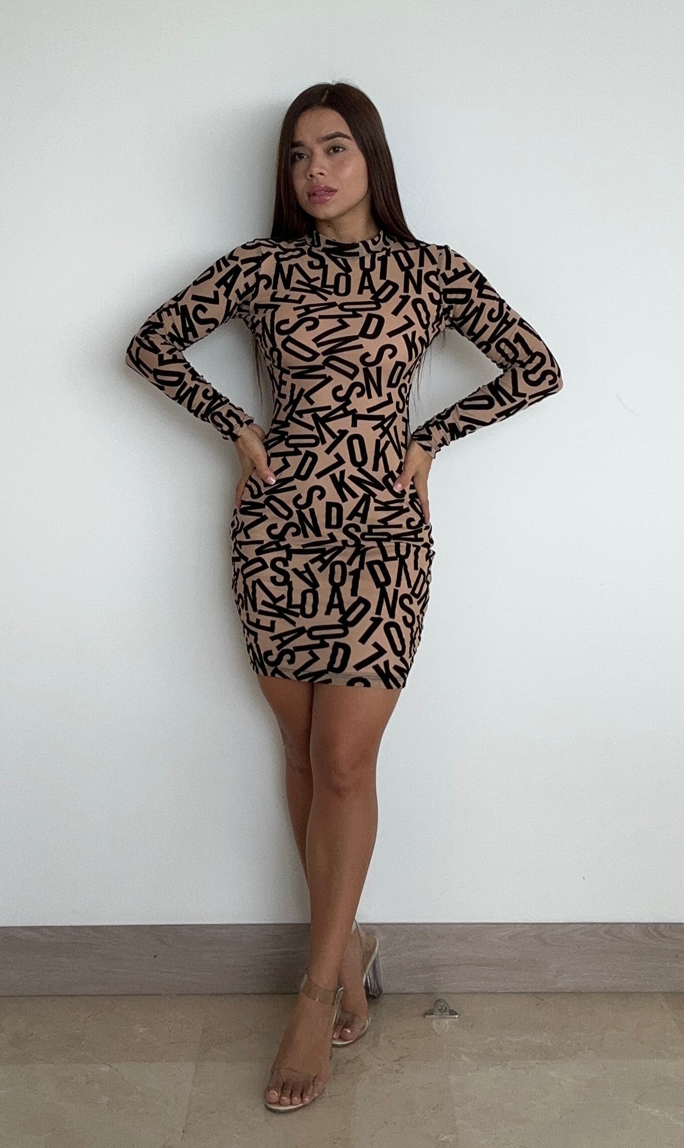 Vestido Corto Mayatex Manga Larga