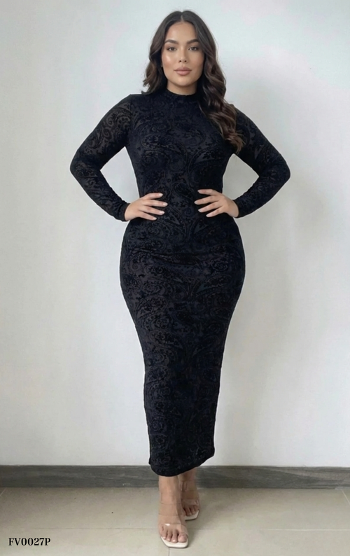 Vestido Manga Larga Mayatex Estampado P