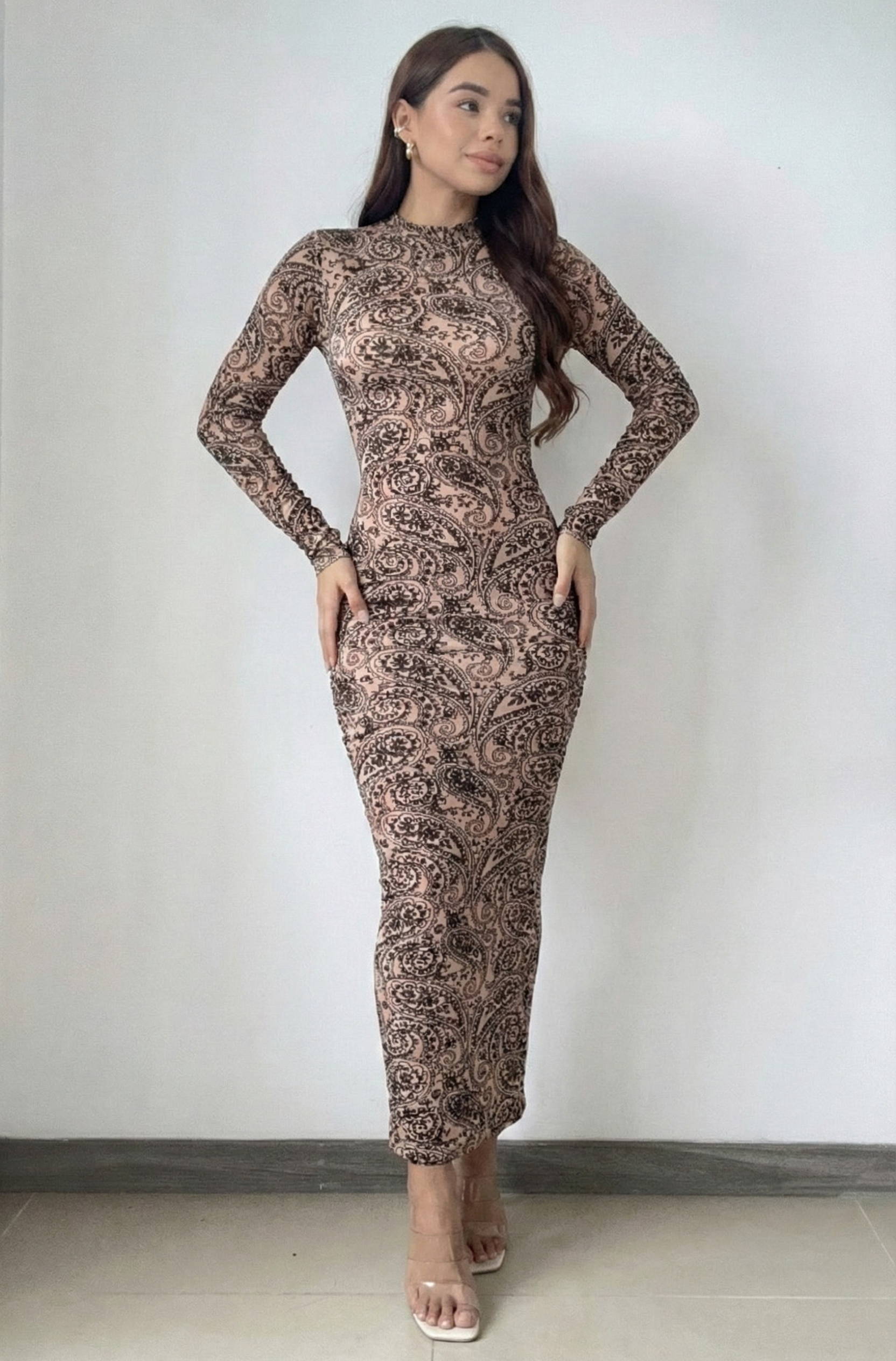 Vestido Manga Larga Mayatex Estampado