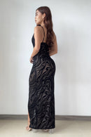 Vestido Largo Con Abertura Mayatex