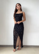 Vestido Largo Con Abertura Mayatex