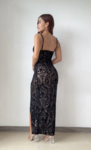 Vestido Largo Con Abertura Mayatex