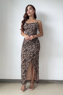 Vestido Largo Con Abertura Mayatex