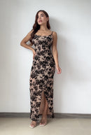 Vestido Largo Con Abertura Mayatex