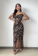 Vestido Largo Con Abertura Mayatex