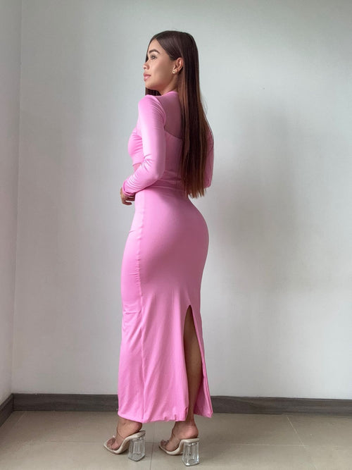 Vestido Largo Partes Superior En Malla