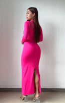 Vestido Largo Partes Superior En Malla
