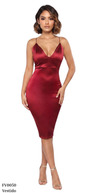 Vestido Silueta Ajustada Escote En V