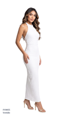 Vestido Largo Cuello Halter Solo Fondo