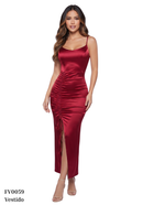 Vestido Tiras Arrunche Lateral