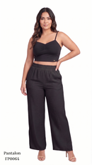 Pantalon Recto Cintura Resortada
