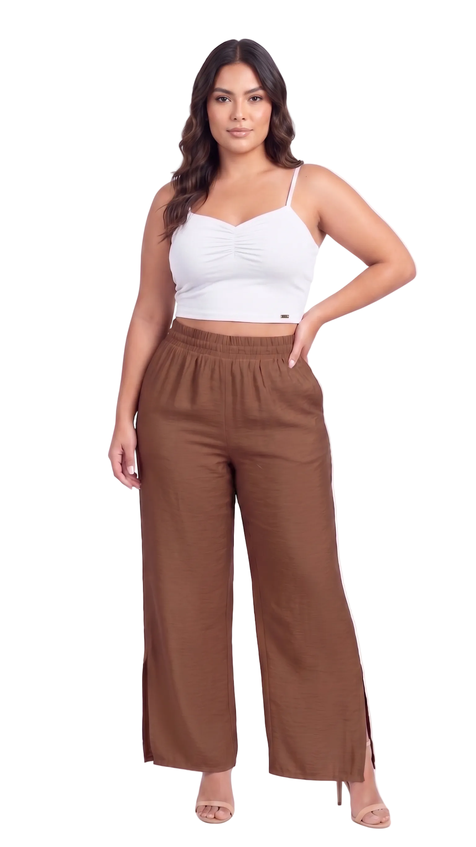 Pantalon Recto Cintura Resortada