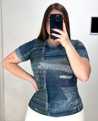 Blusa Manga Corta Estampada