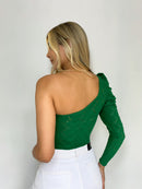 Blus Asimetrica Hoja Rota