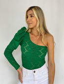 Blus Asimetrica Hoja Rota