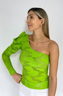 Blus Asimetrica Hoja Rota