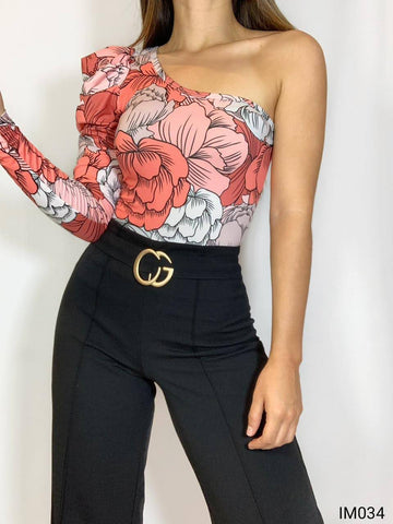 Body Asimétrico Estampado