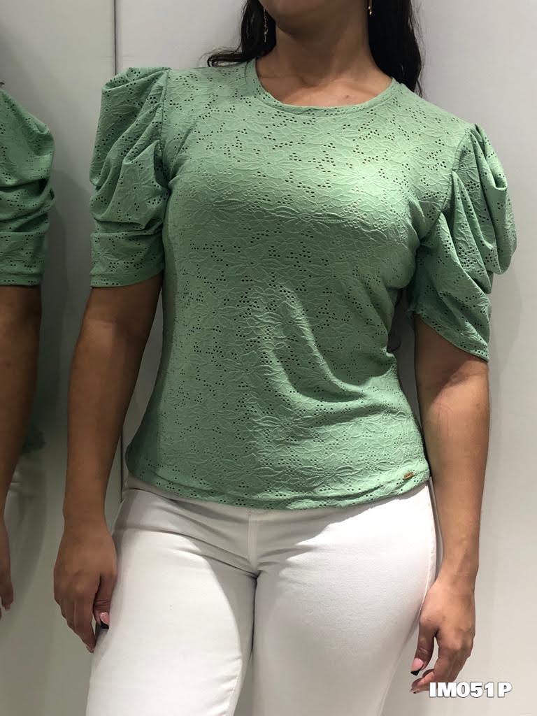 Blusa Hojarota Manga Runcho