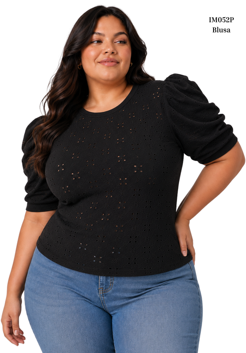 Blusa Hojarota Manga Runche