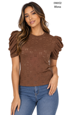 Blusa Hojarota Manga Runche
