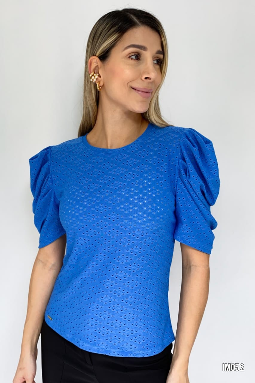 Blusa Hojarota Manga Runche