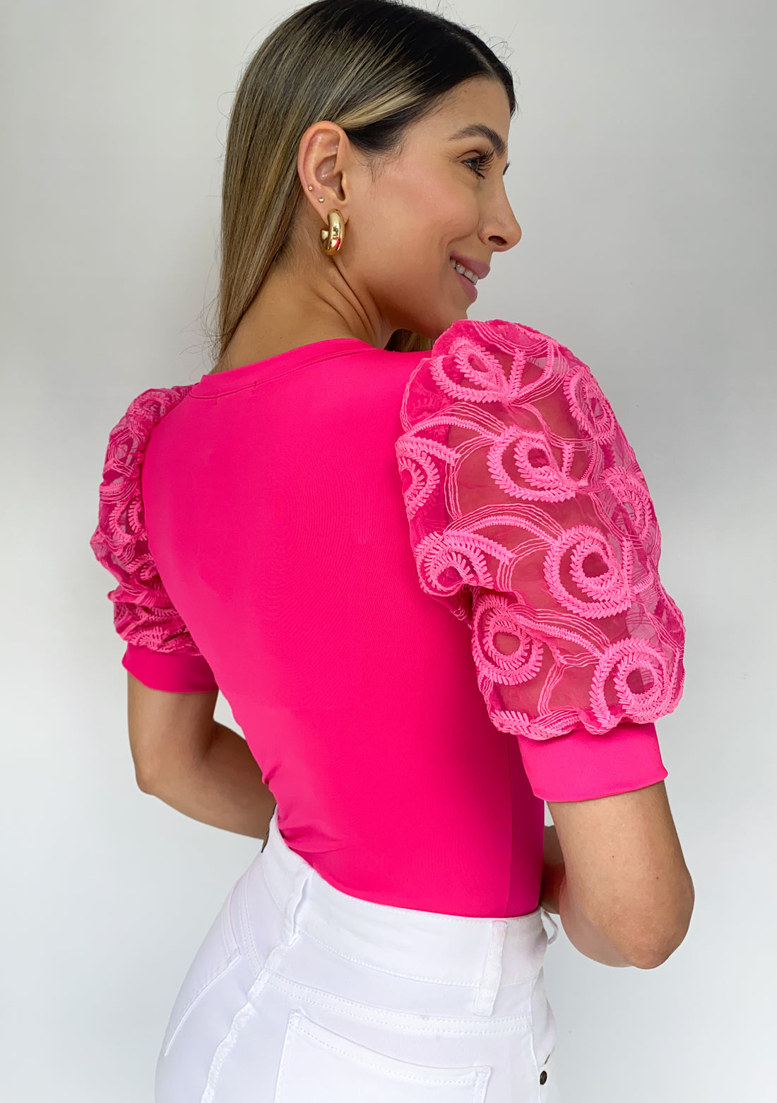 Blusa Manga Corta Velo Circulos