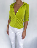 Blusa Manga Larga Cuello Botones