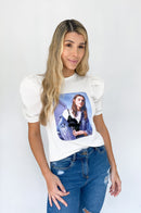 Blusa Manga Corta Aplique