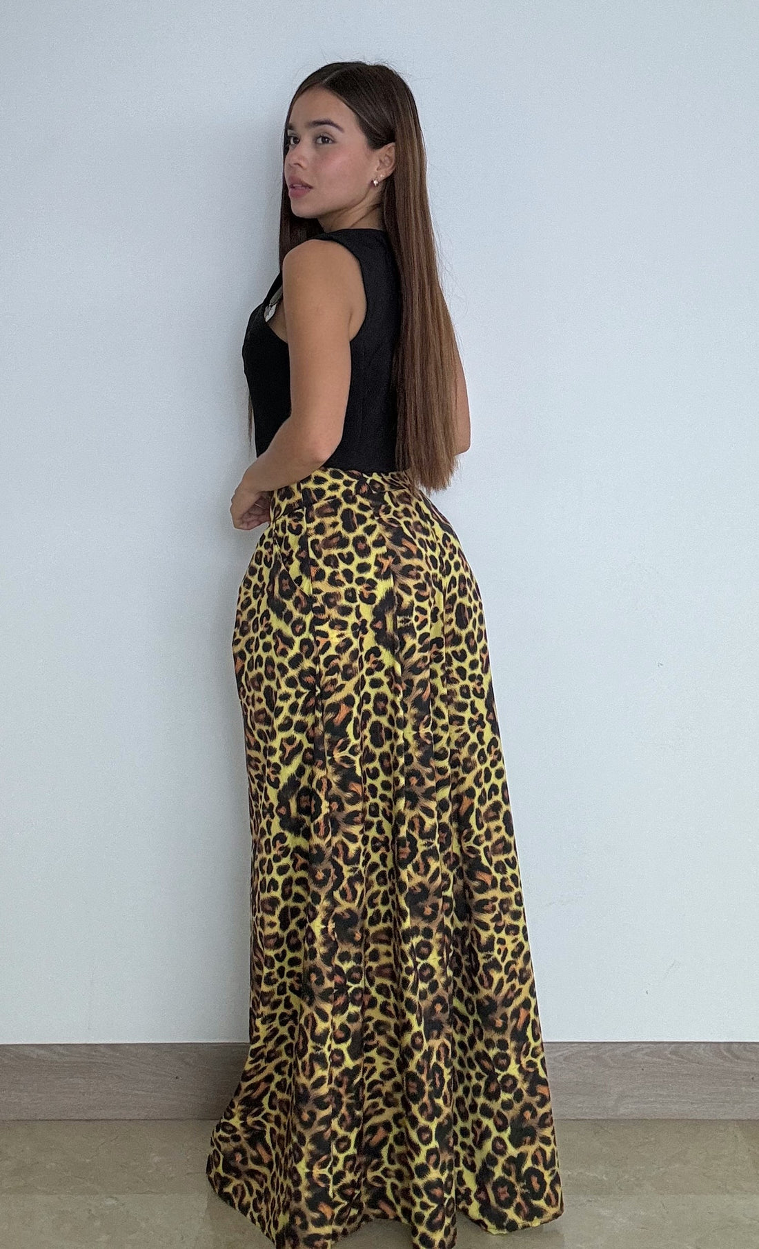 Pantalón Palazzo animal print