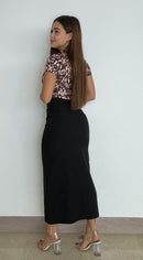 Blusa manga corta estampada