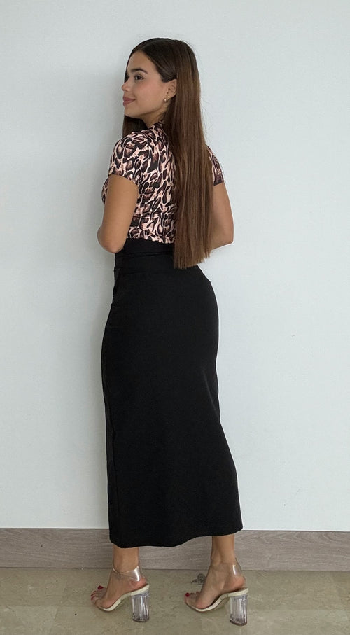 Blusa manga corta estampada