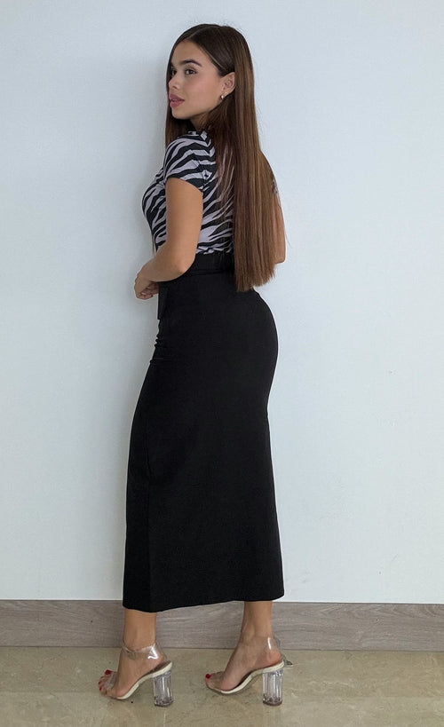 Blusa manga corta estampada