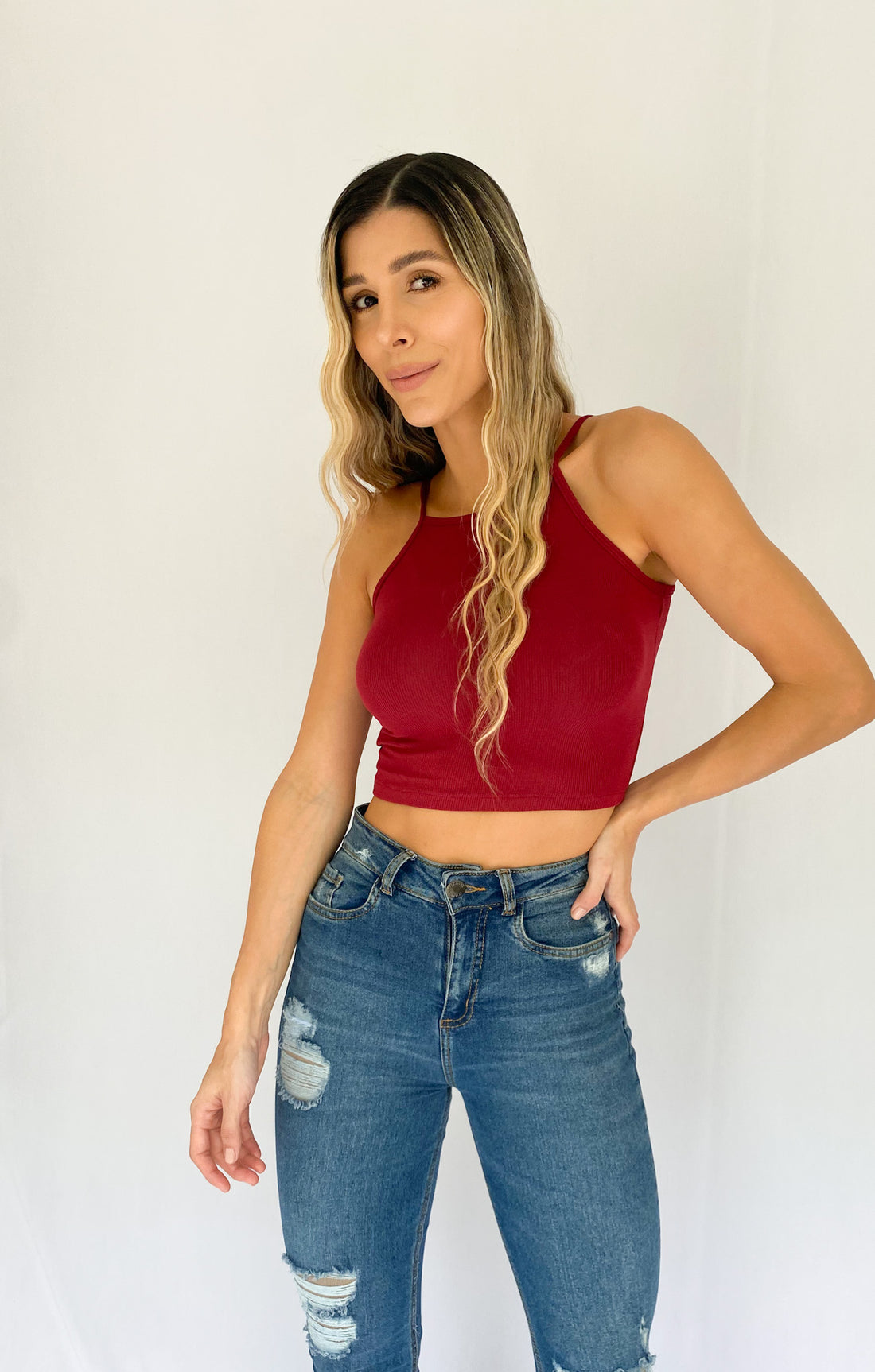 Blusa manga corta tiras