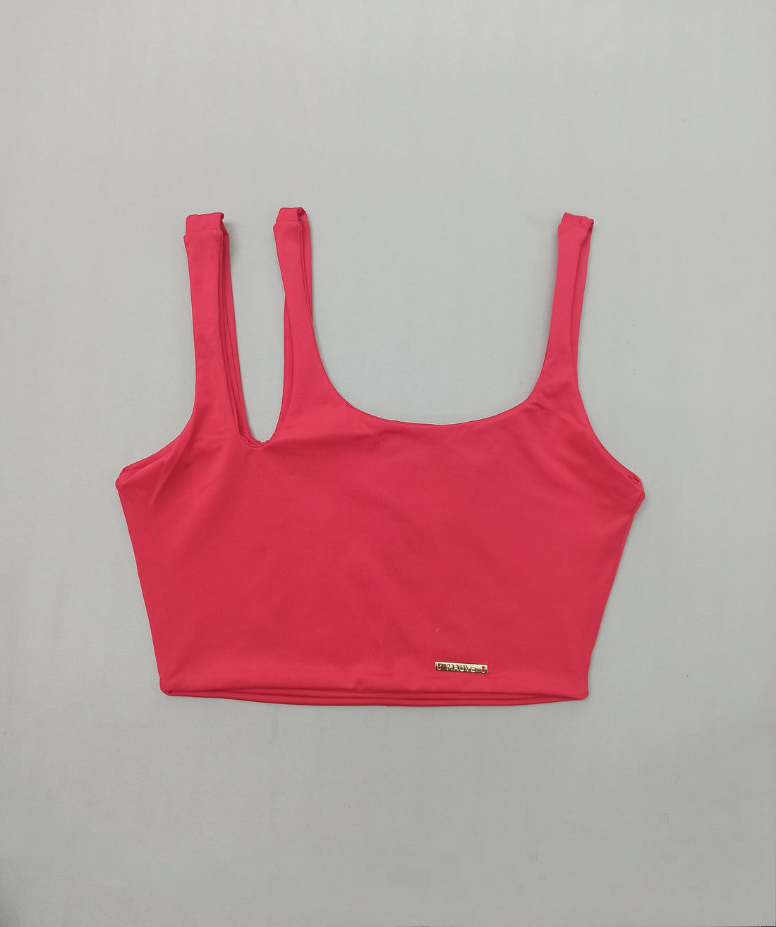 Crop top unicolor 3 tiras