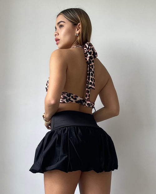 Crop top estampado amarrar