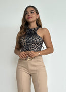 Blusa manga sisa estampada