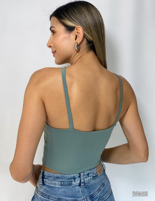 Blusa Tiras Cruzadas Solo Fondo