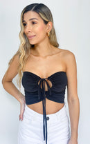 Blusa Tiras Amarrar Cuello