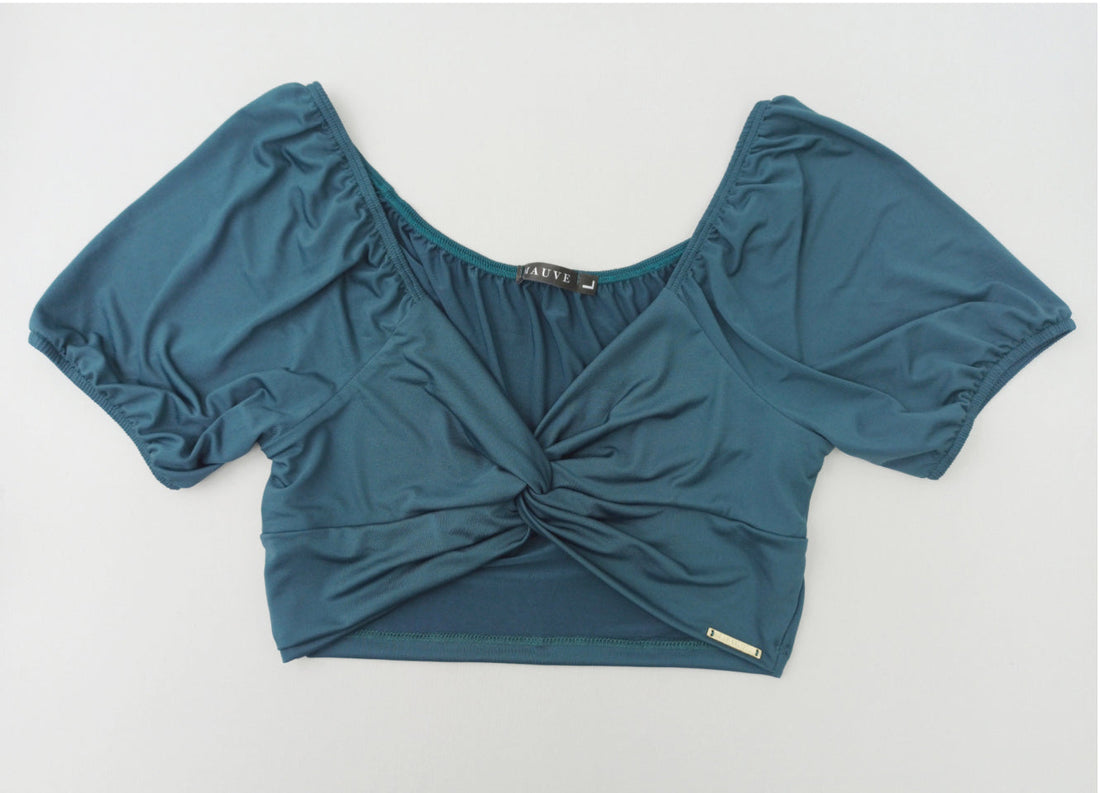 Blusa Manga Corta Cruzada Escote