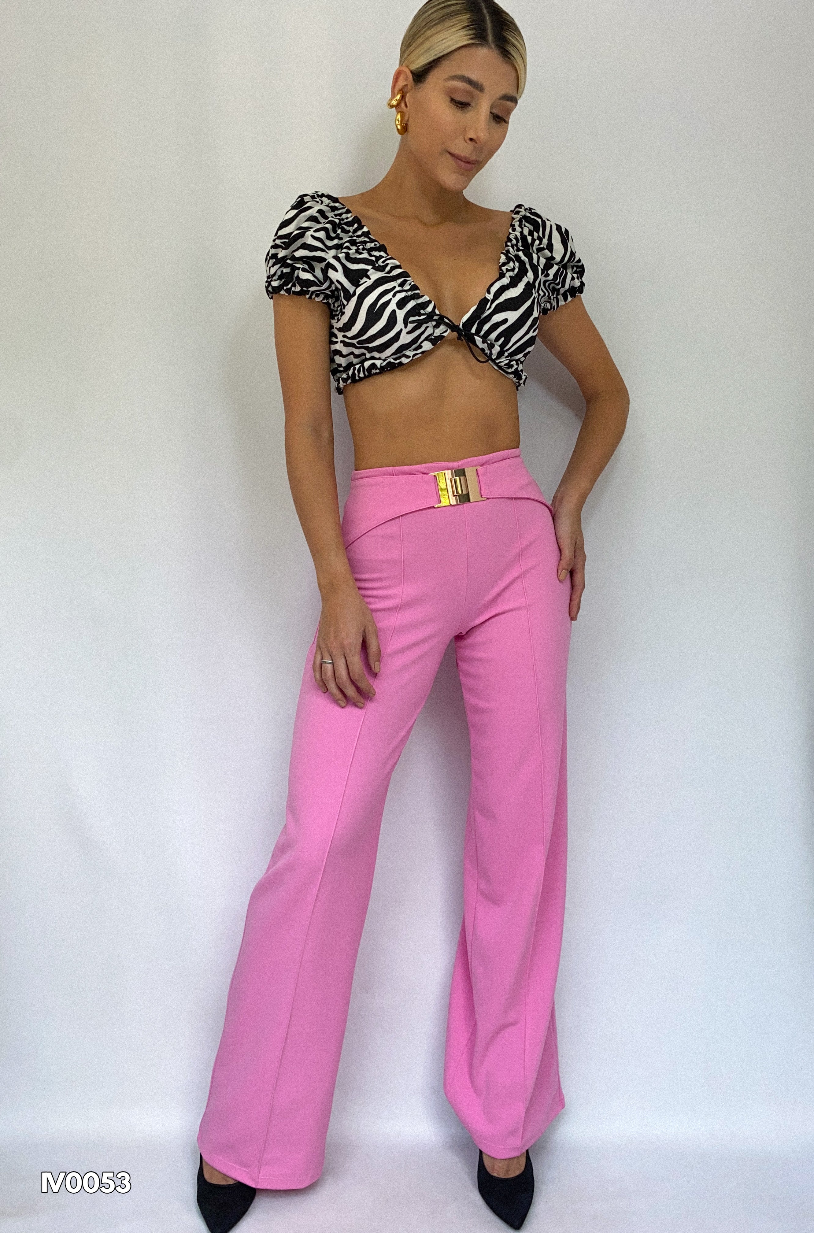 Pantalon Fajon Ancho Hebilla Enganche