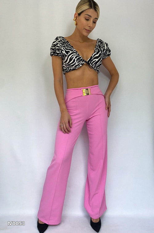 Pantalon Fajon Ancho Hebilla Enganche