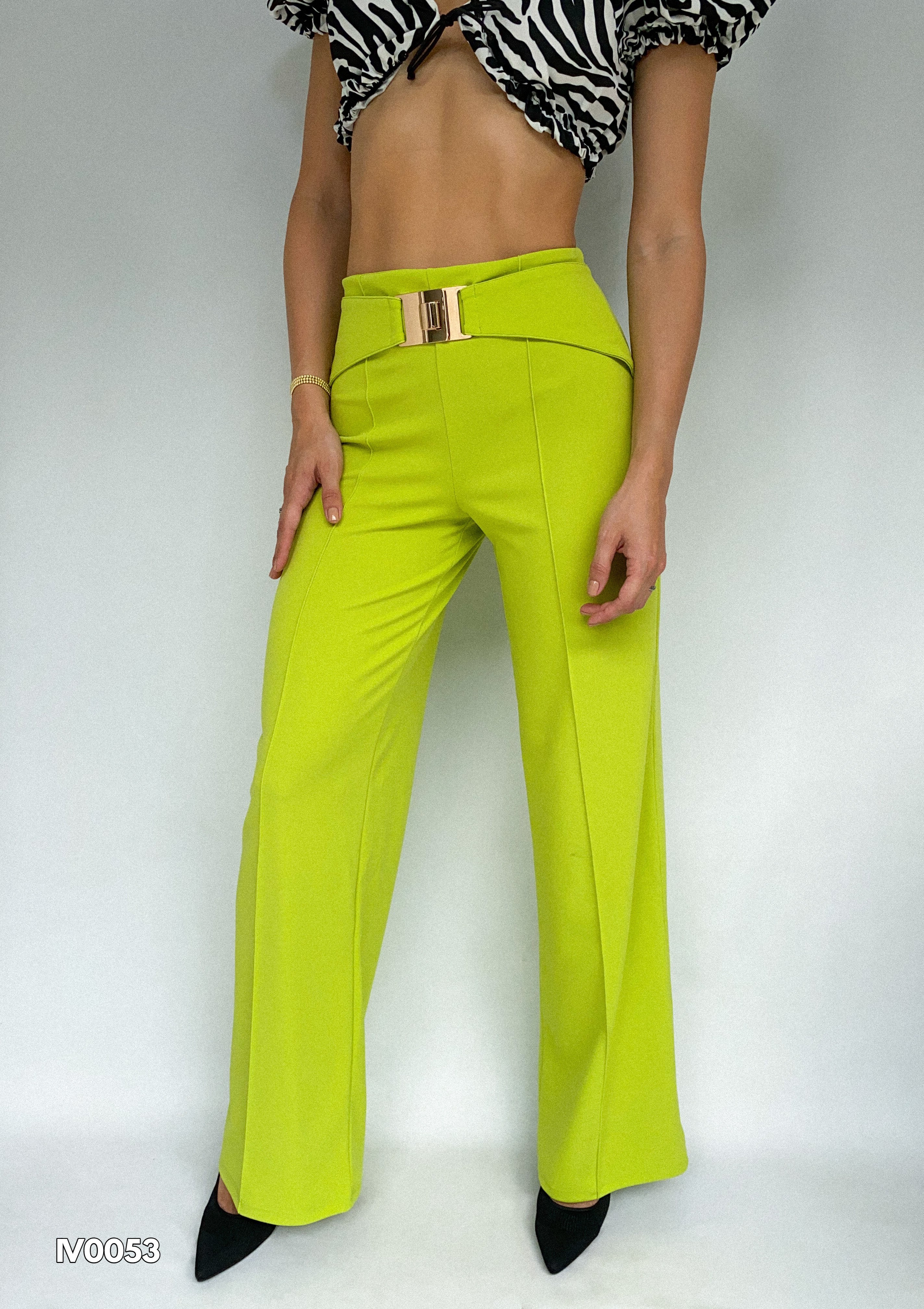 Pantalon Fajon Ancho Hebilla Enganche