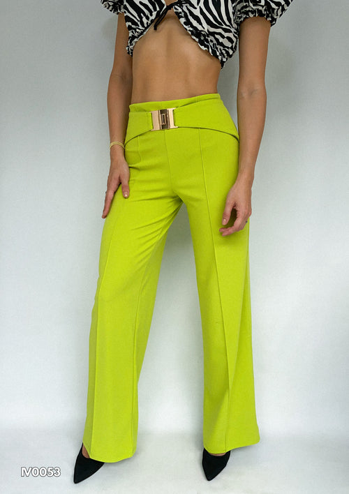 Pantalon Fajon Ancho Hebilla Enganche
