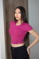Blusa Manga Corta Cuello Redondo