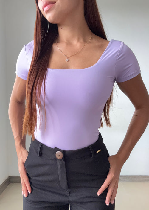 Blusa Manga Corta Escote Cuadrado