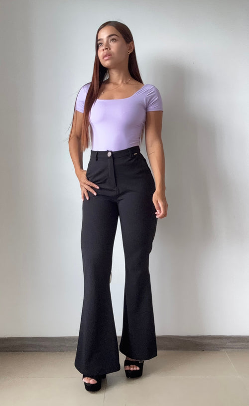 Blusa Manga Corta Escote Cuadrado